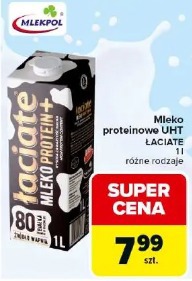 Mleko proteinowe UHT Łaciate