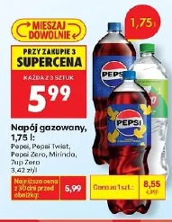 Napój gazowany Pepsi, Pepsi Twist, Pepsi Zero, Mirinda, 7up, 1,75 l