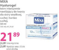 Mixa Hyalurogel intensywnie nawilżający krem do skóry wrażliwej, suchej i bardzo suchej