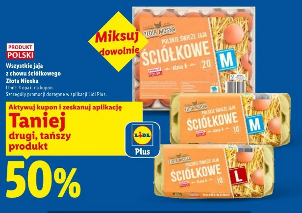 Złota Nioska jaja z chowu ściółkowego