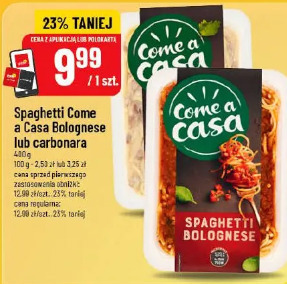 Spaghetti Come a Casa Bolognese lub carbonara