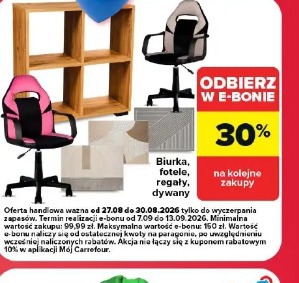 Biurka, fotele, regały, dywany