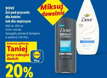 Dove żel pod prysznic dla kobiet lub dla mężczyzn