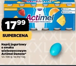 Napój jogurtowy o smaku wieloowocowym Actimel Danone