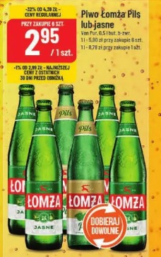 Piwo Łomża Pils lub jasne