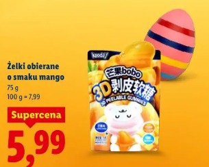 Żelki obierane o smaku mango