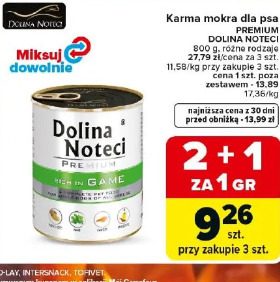 Karma mokra dla psa Premium Dolina Noteci