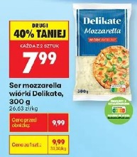 Ser mozzarella wiórki Delikate