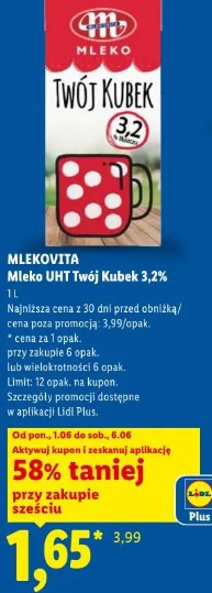 Mlekovita Mleko UHT Twój Kubek 3,2%