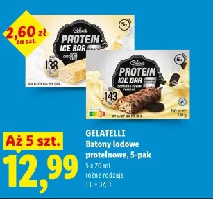 Gelatelli protein ice bar batony lodowe proteinowe, 5-pak