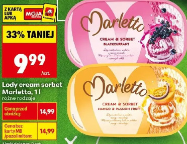 Marletto lody cream sorbet