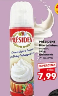 Président bita śmietana w sprayu