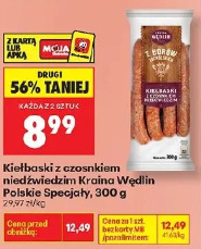 Kiełbaski z czosnkiem niedźwiedzim Kraina Wędlin Polskie Specjały