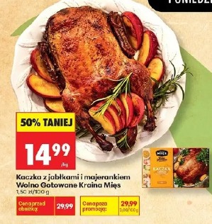 Kaczka z jabłkami i majerankiem Wolno Gotowane Kraina Mięs