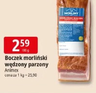 Boczek morliński wędzony parzony Animex