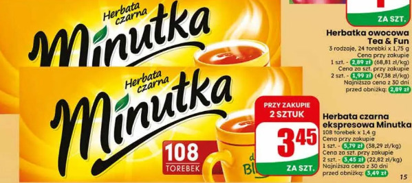 Minutka herbata czarna ekspresowa