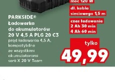 Parkside Ładowarka do akumulatorów 20 V 4,5 A PLG 20 C3