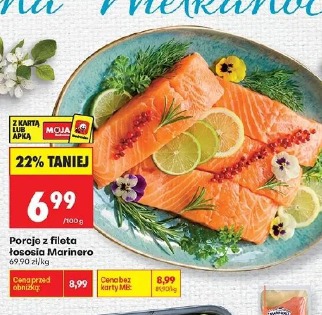 Porcja z fileta łososia Marinero
