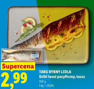 Targ Rybny Lidla Dziki łosoś pacyficzny, tusza