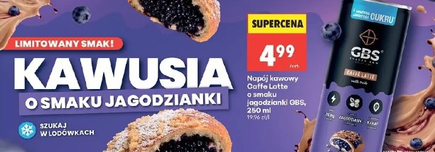 Napój kawowy Caffe Latte o smaku jagodzianki GBS