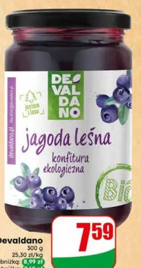 Konfitura jagodowa BIO Devaldano