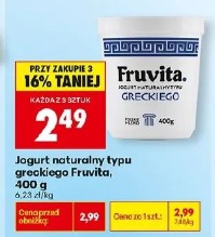 Jogurt naturalny typu greckiego Fruvita