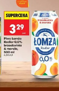 Łomża Radler piwo 0,0% brzoskwinia & morela