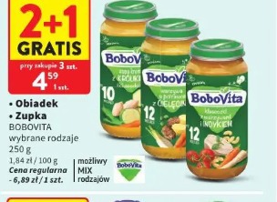 Obiadek + Zupka Bobovita wybrane rodzaje