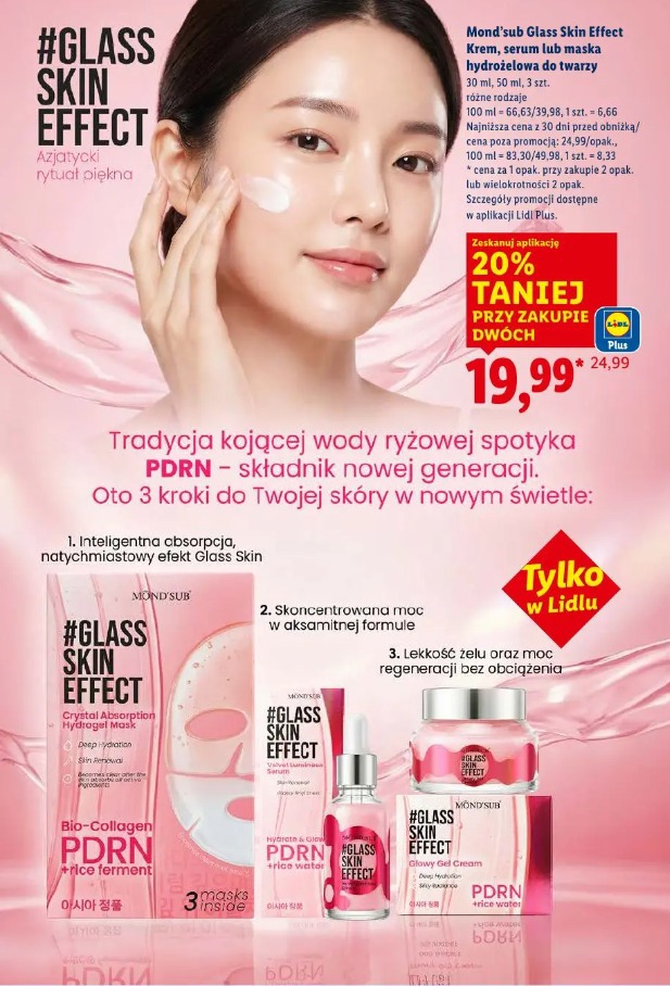 Mond'sub Glass Skin Effect Krem, serum lub maska hydrożelowa do twarzy
