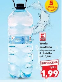 Woda źródlana niegazowana