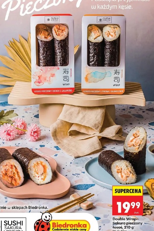 Double Wrap Sakura pieczony łosoś