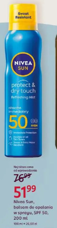 Nivea Sun, balsam do opalania w sprayu, SPF 50
