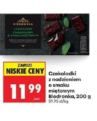 Czekoladki z nadzieniem o smaku miętowym Biedronka