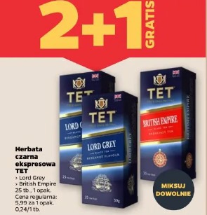 Herbata czarna ekspresowa TET