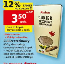 Cukier trzcinowy nierafinowany Auchan