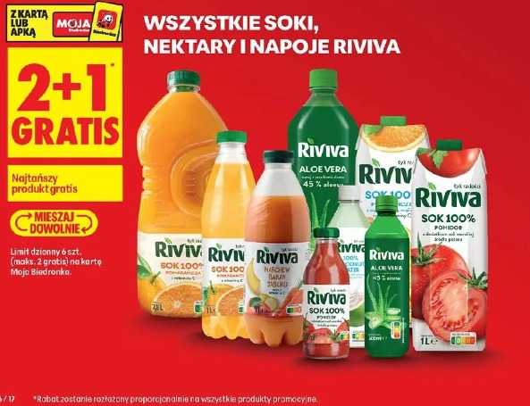 Wszystkie soki, nektary i napoje Riviva