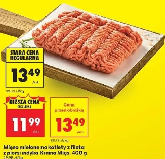 Mięso mielone na kotlety z fileta z piersi indyka Kraina Mięs