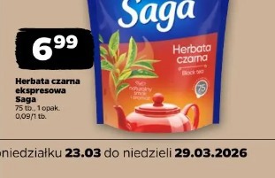 Herbata czarna ekspresowa Saga