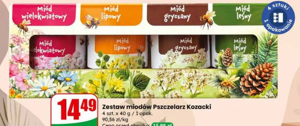 Zestaw miodów Pszczelarz Kozacki