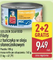GOLDEN SEAFOOD Filety z tuńczyka w oleju słonecznikowym