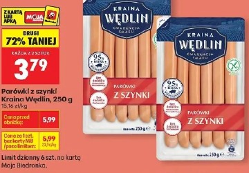 Parówki z szynki Kraina Wędlin