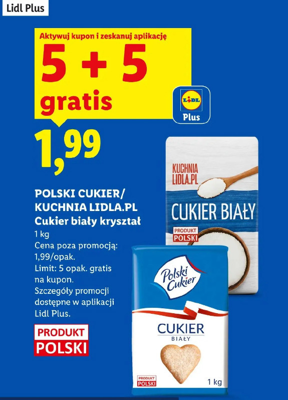 Polski Cukier/Kuchnia Lidla.pl Cukier biały kryształ