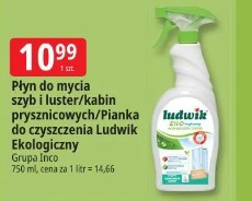 Płyn do mycia szyb i luster/kabin prysznicowych/Pianka do czyszczenia Ludwik Ekologiczny Grupa Inco