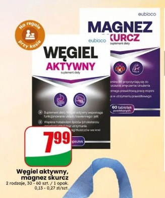 Węgiel aktywny, magnez skurcz