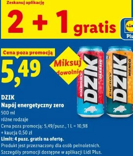 Dzik Napój energetyczny zero