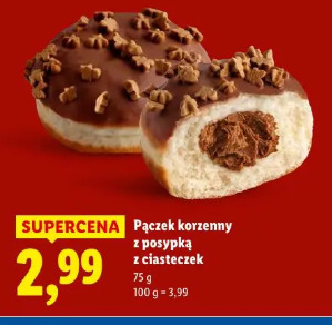 Pączek korzenny z posypką z ciasteczek