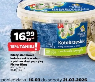 Filety śledziowe kołobrzeskie w oleju z pietruszką i papryką Fisher King