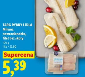 Targ Rybny Lidla Miruna nowozelandzka, filet bez skóry