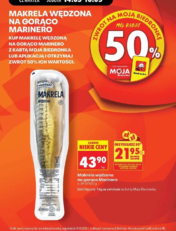 Makrela wędzona na gorąco Marinero