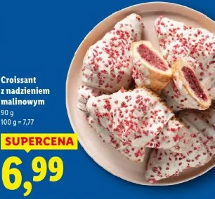 Croissant z nadzieniem malinowym